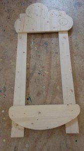 fasi di costruzione di uno specchio in legno